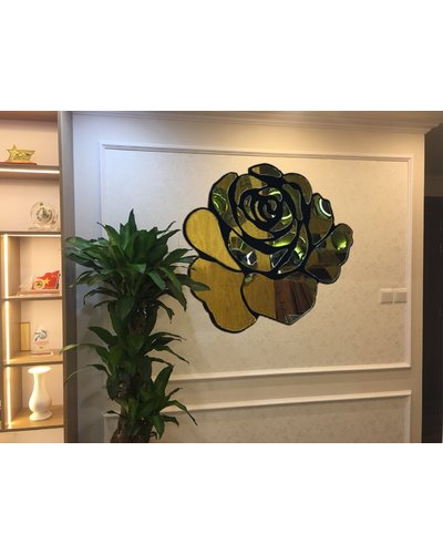 Gương hoa hồng treo phòng khách cao cấp Rose