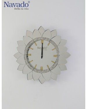 Đồng hồ gương decor nghệ thuật Sunflower