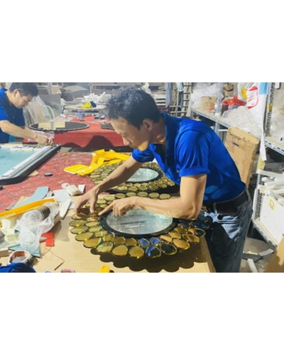 Gương trang trí hoa dâm bụt NAV 2146-NT 