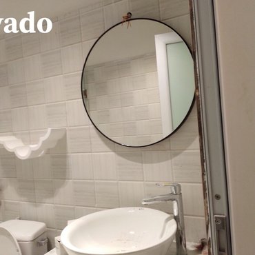 Phòng tắm đẹp khi có gương nghệ thuật Navado